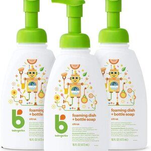 Babyganics Foaming Dish & Bottle Soap, Citrus, 16 oz (Pack of 3)